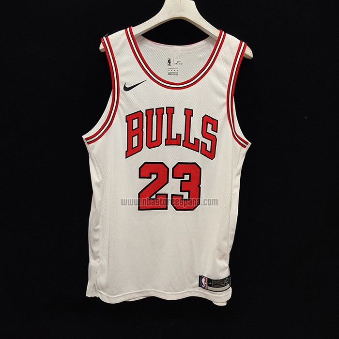 Camiseta Chicago Bulls Michael Jordan NO 23 Association Autentico Blanco